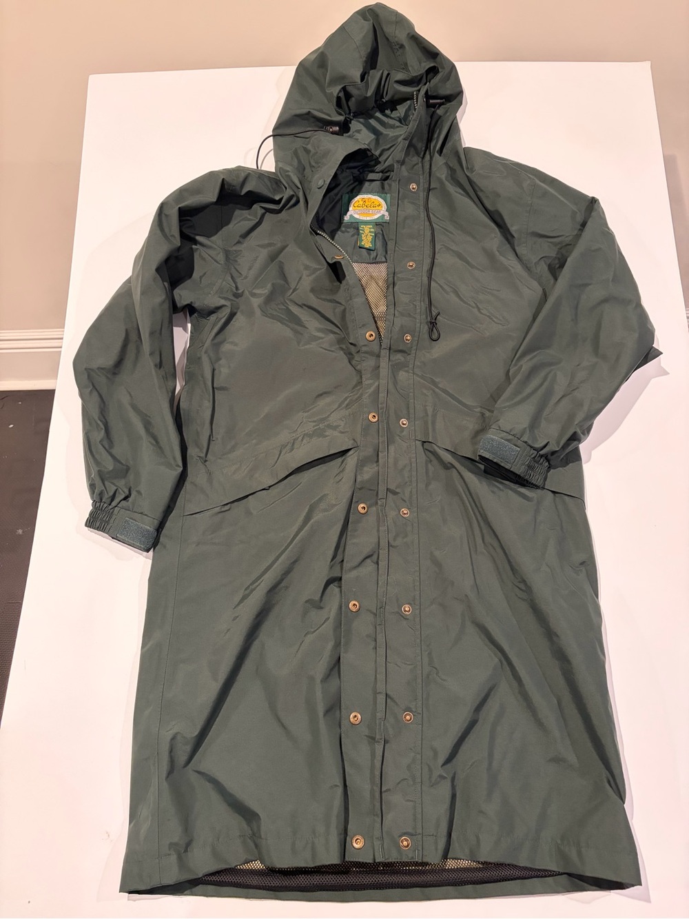Cabela's Olive Green Hooded Men's Raincoat